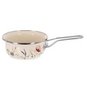 Kreemjas emailitud pott MAKI 14 cm, 650 ml