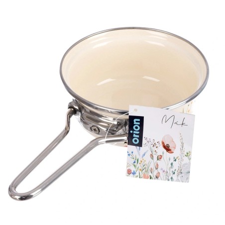 Kreemjas emailitud pott MAKI 14 cm, 650 ml