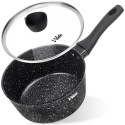 Klaaskaanega graniidist kastrul GRANITICA 16 cm, 1, 1 liitrit