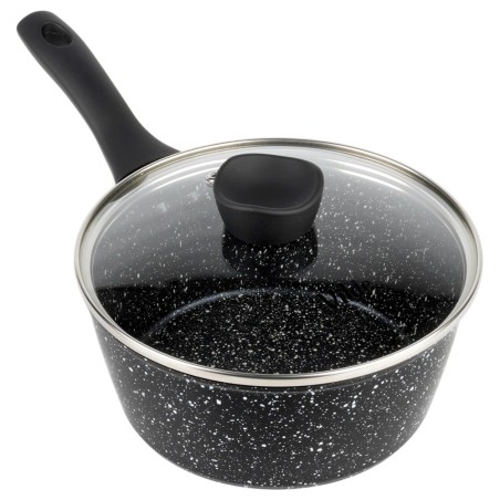 Klaaskaanega graniidist kastrul GRANITICA 16 cm, 1, 1 liitrit
