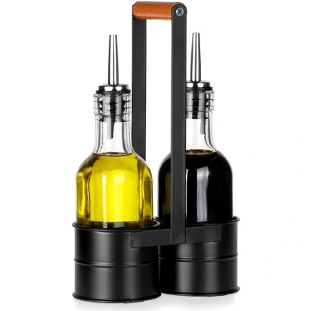 Klaaspudelid oliiviõli ja äädika jaoks aluses, 2x150 ml, 3 tk.