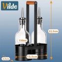 Klaaspudelid oliiviõli ja äädika jaoks aluses, 2x150 ml, 3 tk.