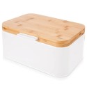 Valgest metallist leivakast WHITELINE 30x19,5x14,5 cm