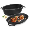 Graniidist kaanega röstimispann 2in1 GRANDE 10 liitrit, 43x28 cm