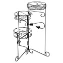 Must metallist lillealus, 3-korruseline, 66 cm