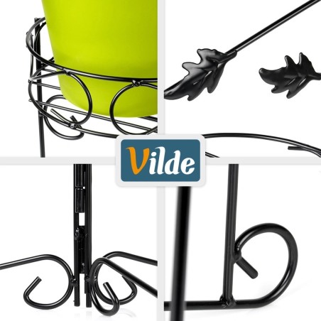 Must metallist lillealus, 3-korruseline, 66 cm
