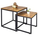 2-in-1 Rustic ruudukujuliste diivanilaudade komplekt 45x50cm 40x45cm