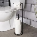 Metallist tualettpaberi alus, must, 54 cm