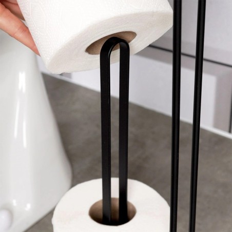 Metallist tualettpaberi alus, must, 54 cm