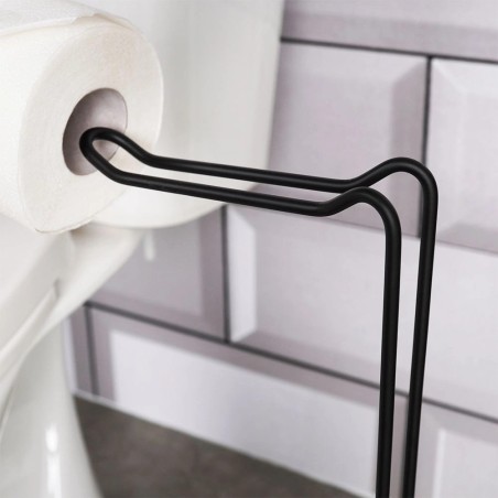 Metallist tualettpaberi alus, must, 54 cm