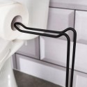 Metallist tualettpaberi alus, must, 54 cm