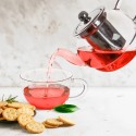 Klaasist teekann koos teetassiga infuseriga 300+350 ml 2 tk.