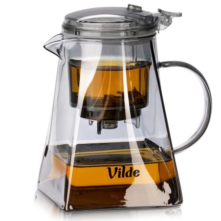 Klaaskann koos äravooluga teetõmmisega, 880 ml