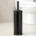 Silikoonist tualetthari metallist alusega, must, 37 cm