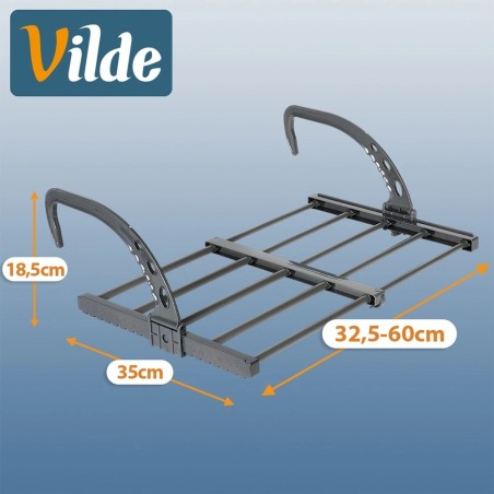 Hall metallist pesukuivati ​​radiaatoril, pikendatav, 32,5-60x35 cm
