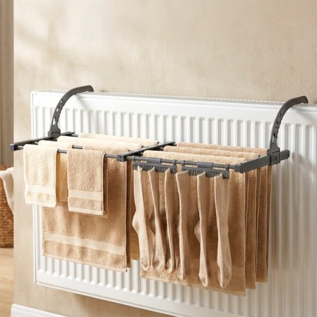Hall metallist pesukuivati ​​radiaatoril, pikendatav, 45-83x35 cm