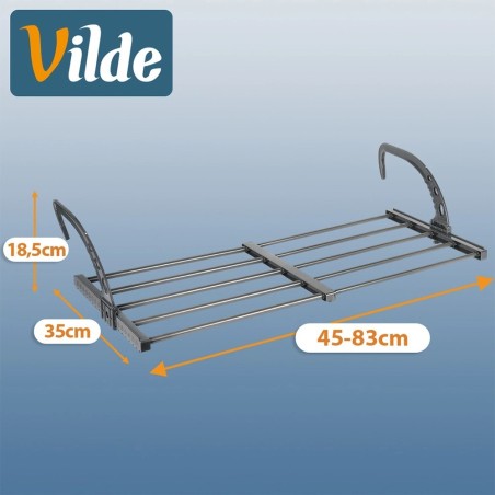 Hall metallist pesukuivati ​​radiaatoril, pikendatav, 45-83x35 cm