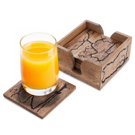 Puidust MANGO kruusialused aluses, 6 tk.