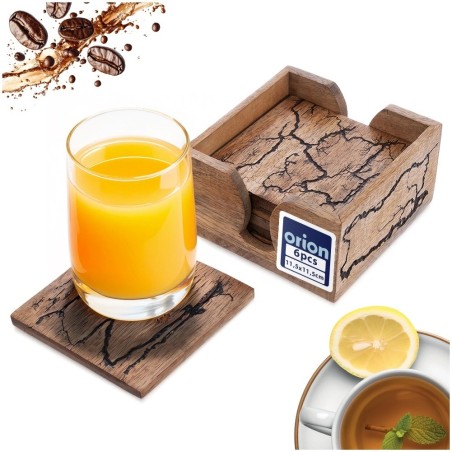 Puidust MANGO kruusialused aluses, 6 tk.