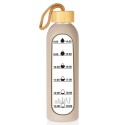 Klaasist veepudel silikoonkaanega, beež, 600 ml