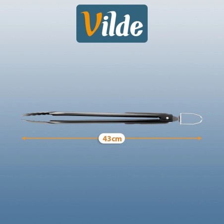 Mustast terasest grilltangid, 43 cm
