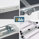 Kokkupandav metallist turismilaud, grafiit 2in1, 60x40x26/52 cm
