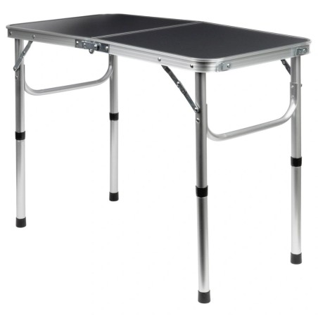 Kokkupandav metallist turismilaud, grafiit 2in1, 80x40x37/66 cm