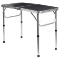 Kokkupandav metallist turismilaud, grafiit 2in1, 80x40x37/66 cm