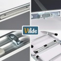 Kokkupandav metallist turismilaud, grafiit 2in1, 80x40x37/66 cm