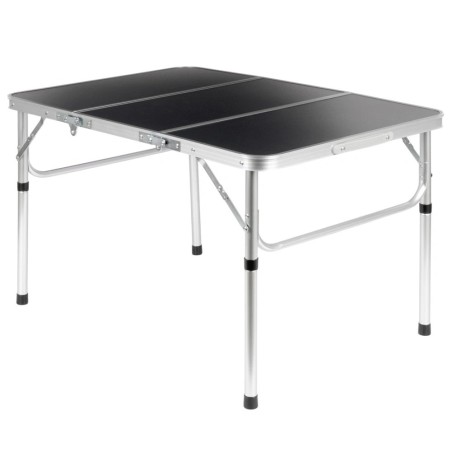 Kokkupandav metallist turismilaud, grafiit 2in1, 90x60x26/54 cm