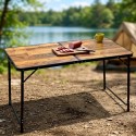 Kokkupandav alumiiniumist turismilaud 3in1 120x60x54/62/70 cm