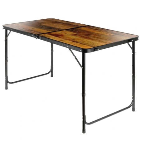 Kokkupandav alumiiniumist turismilaud 3in1 120x60x54/62/70 cm
