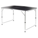 Kokkupandav metallist turismilaud, grafiit 3in1, 120x60x54/62/70 cm