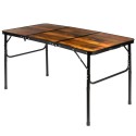 Kokkupandav alumiiniumist turismilaud 2in1 120x60x34,5/65 cm