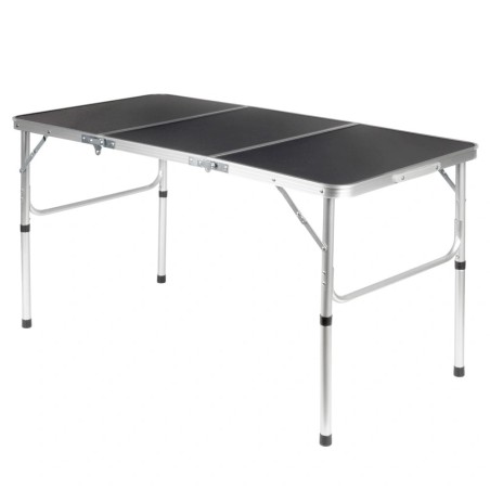 Kokkupandav metallist turismilaud, grafiit 2in1, 120x60x34,5/65 cm