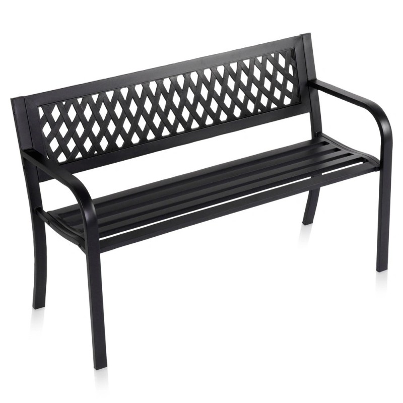 Metallist aiapink, must, 119x45x76 cm