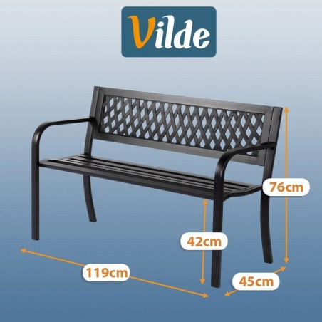 Metallist aiapink, must, 119x45x76 cm