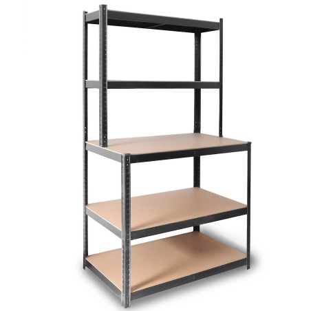 Metallist riiul töölaud 180 x 100 x 60 cm Humberg HR-855 must