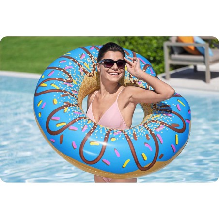 Täispuhutav ranna ujumisrõngas sinine Donut 107cm BESTWAY