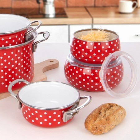 Emaileeritud kauss kaanega TECKA 600 ml