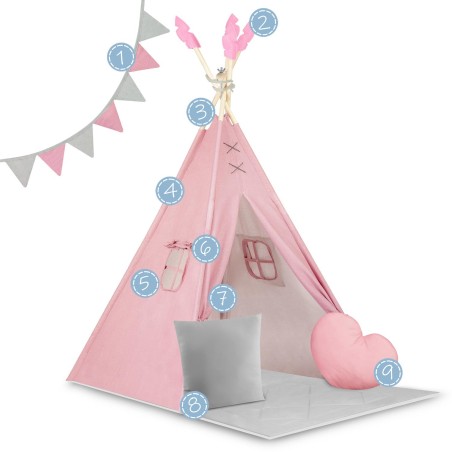 Tipi telk lastele- roosa