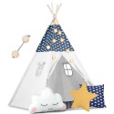 Tipi telk lastele Nukido tuledega - tumesinine