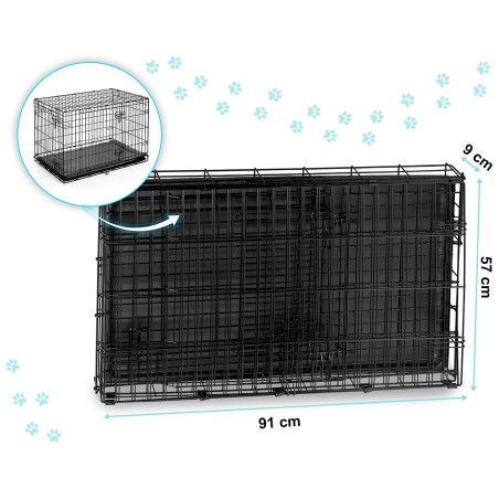 Metallist koerapuur + voodi 91 x 57 x 62 cm 