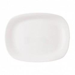 Ristkülikukujuline valgest klaasist kauss 28x21 cm