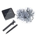 Päikesepatareiga lillede aiatuled 7m 50LED soe valge