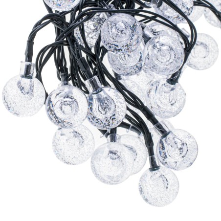 7m 50LED soe valge päikesepatareiga aiatuled