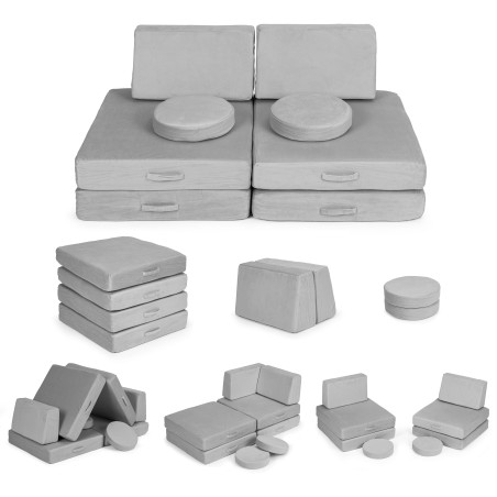 Suur kokkupandav mooduldiivan lastele DIY, 8 pehmet patja - hall 