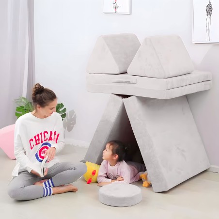 Suur kokkupandav mooduldiivan lastele DIY, 8 pehmet patja - hall 