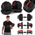 Reguleeritav malmist hantel alusega 2,5-24 kg, MOVEPRO