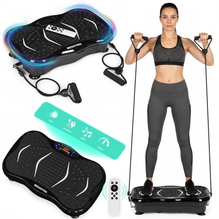 Tselluliidivastane vibratsiooniplatvorm masseerija takistusribadega + pult, MOVEPRO